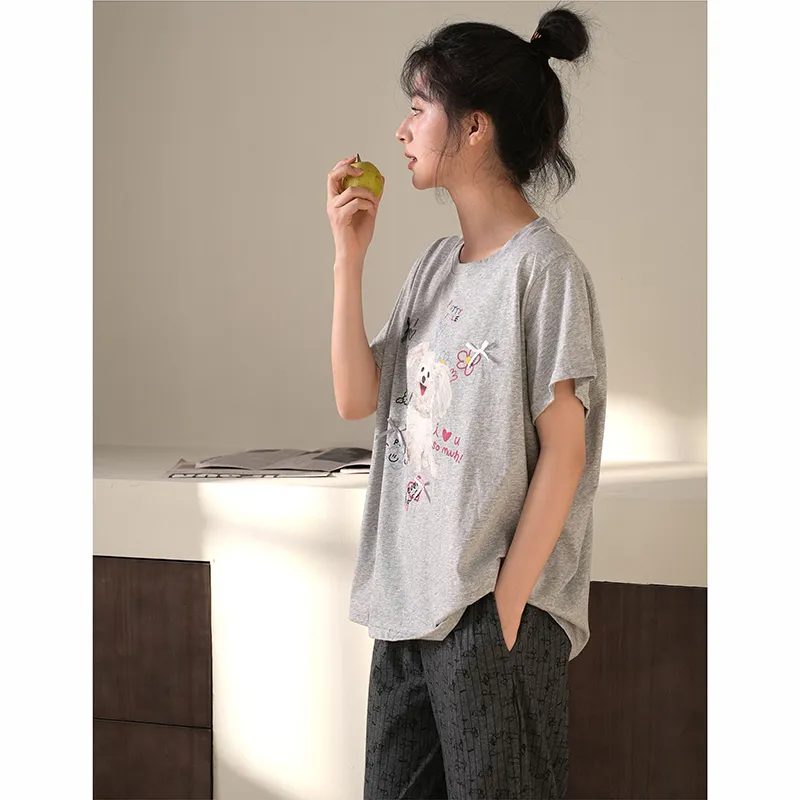 MIOJUER Pajama Set Women's Gift Box Set Light Gray-3