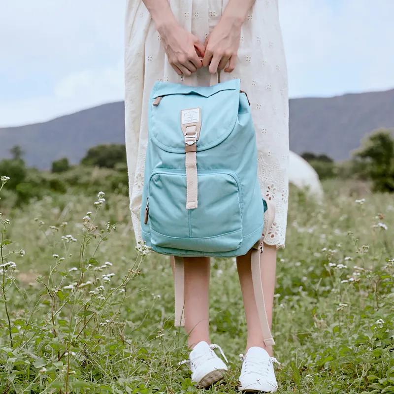 MYD Polyamide Backpack Medium Size Women's Ice Blue Mint, Honey Peach, Mocha, Grape-2