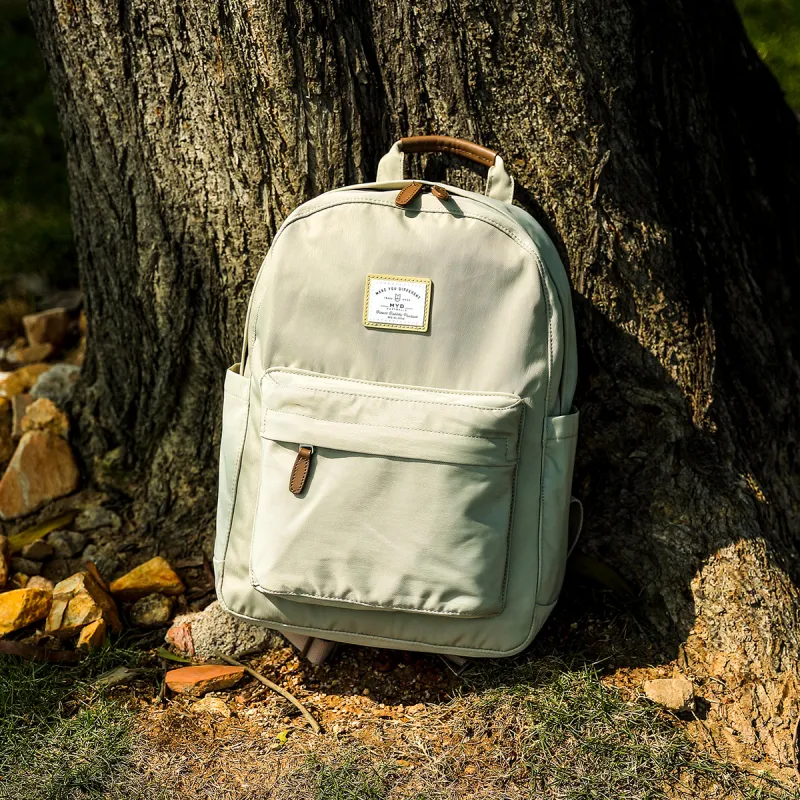 MYD Polyamide Backpack, Backpack, Backpack, Handbag Medium Size Unisex Kiwi/Nut-2