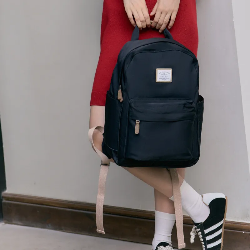 MYD Polyamide Laptop Backpack Regular Unisex Blackberry/Sunflower Seed Kiwi-11