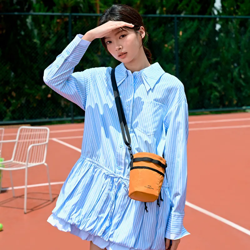 MYD Polyamide With Polyester Crossbody Bag Unisex Mango Yellow-3
