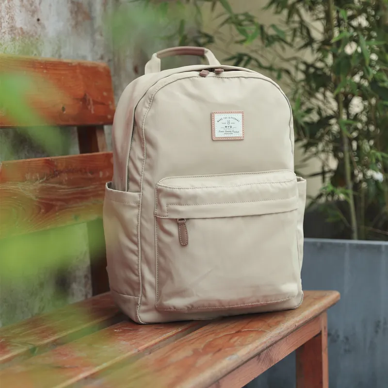 MYD Polyamide Backpack, Backpack, Backpack, Handbag Medium Size Unisex Kiwi/Nut-6