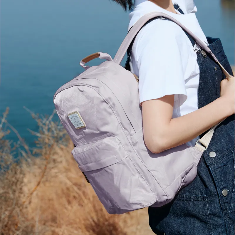 MYD Polyester Laptop Backpack Medium Size Women's Nuts/Vanilla/Lavender-7