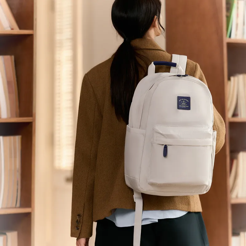 MYD Polyamide Backpack Medium Size Women's White Peach-3
