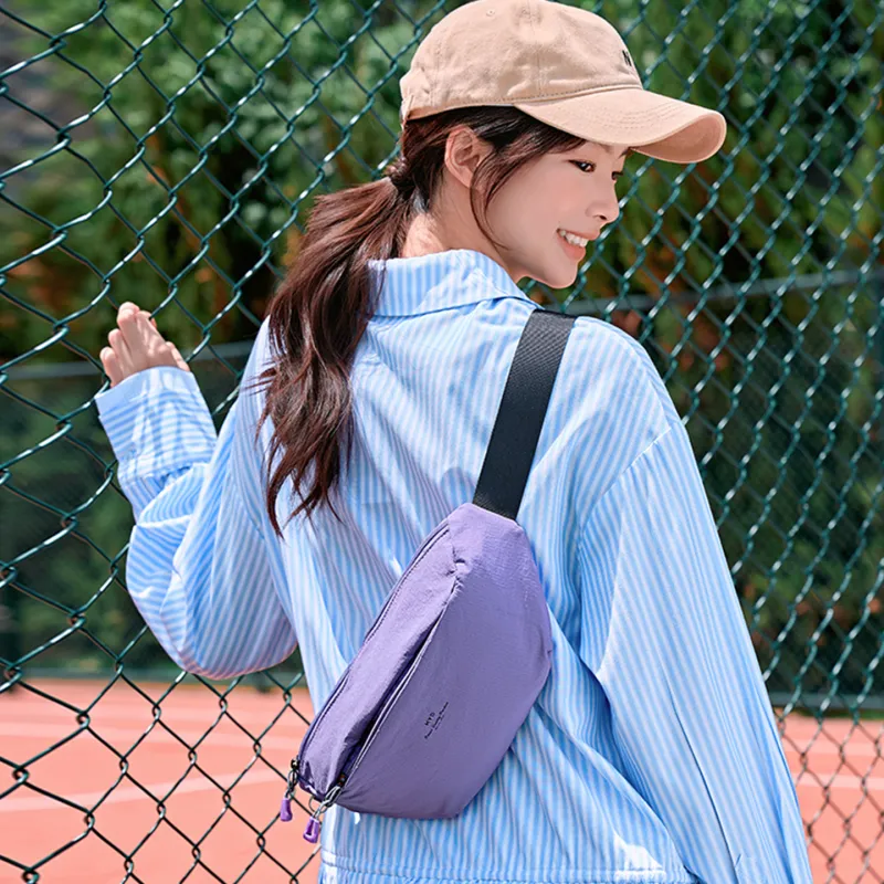 MYD Polyester Fanny Pack Regular Unisex Grape Purple-5