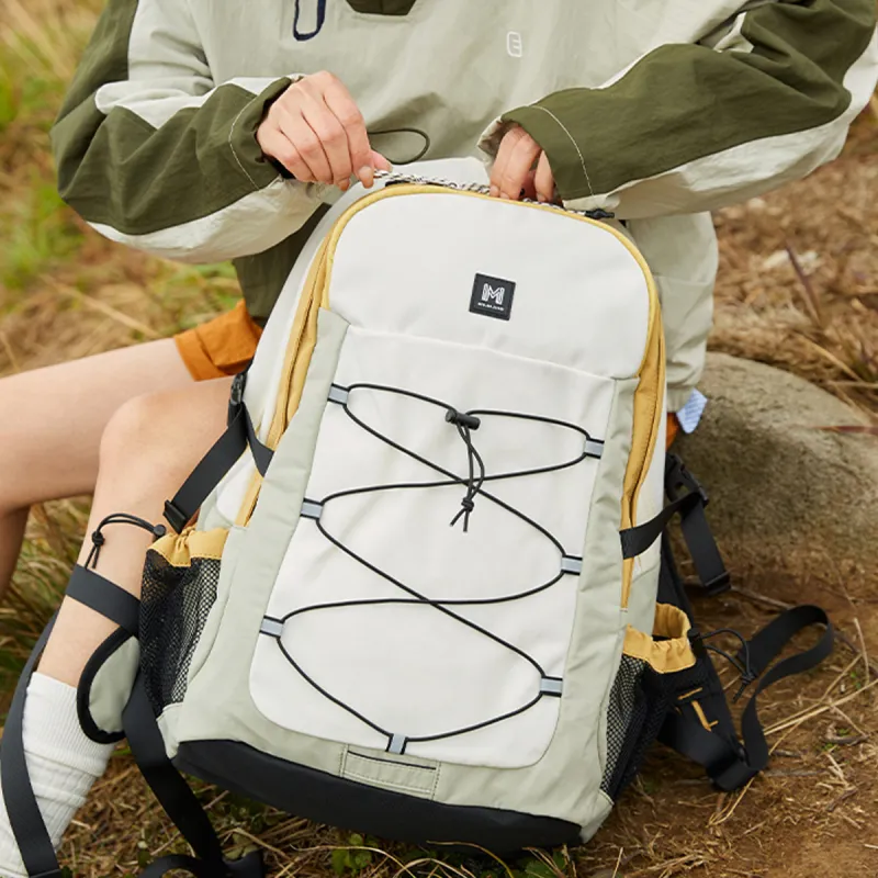 MYD Polyester With Nylon Laptop Bag, Mountaineering Bag, Backpack Regular Unisex White-2