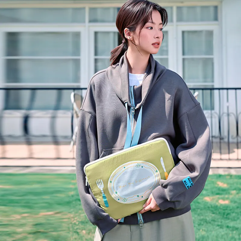 MYD Polyamide Laptop Bag Unisex Pistachio Green-7