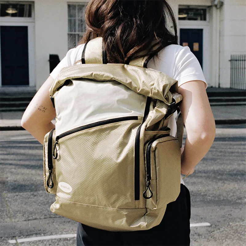 Subtle Fabric Backpack Regular Unisex Black/Gray/Beige Brown/Orange Red/Yellow Green-7