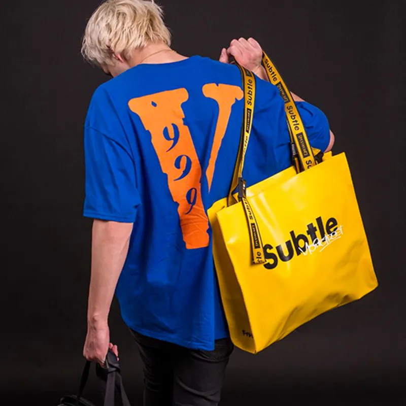 Subtle PVC Shoulder Bag Large Size Unisex Multicolor-7