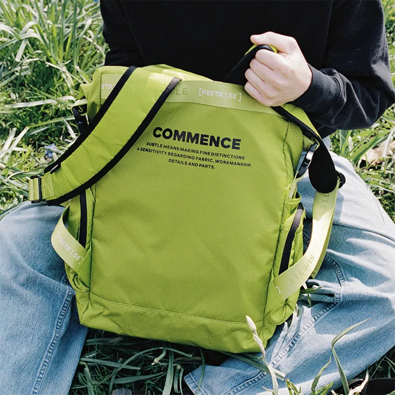 Subtle Fabric Backpack Regular Unisex Black/Gray/Beige Brown/Orange Red/Yellow Green-12