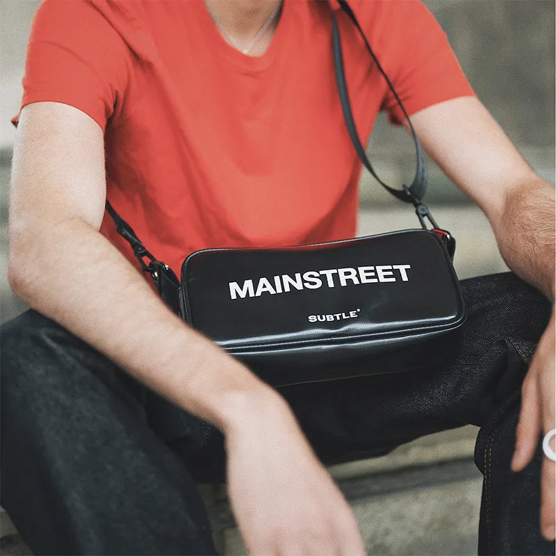 Subtle PVC Shoulder Bag, Crossbody Bag Trumpets Unisex Green-2