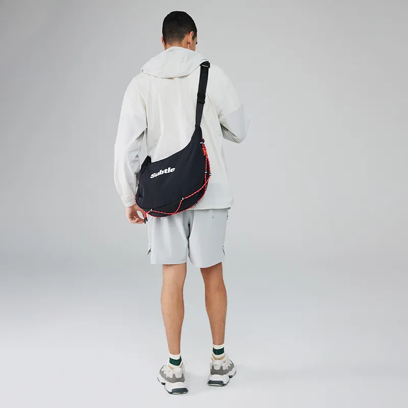 Subtle Nylon Crossbody Bag Medium Size Unisex Multicolor-3