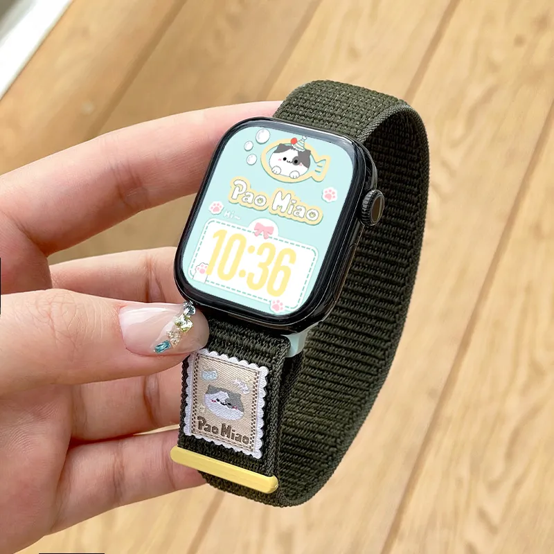 Biaodaige Watch Bands Apple Compatibility 135-175mm Fabric Material Unisex-5