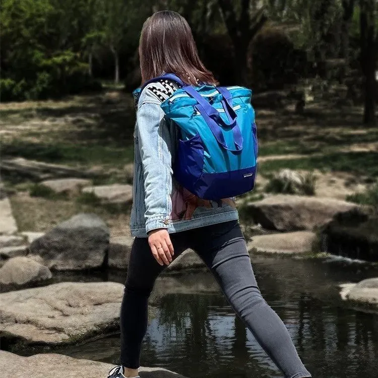 TTaG．baG Nylon Portable One Shoulder Backpack Regular Unisex Black/Blue/Army Green-4