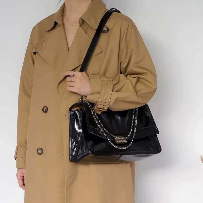 TTaG．baG Artificial Leather Tote Bag Handbag Crossbody Bag Shoulder Bag Regular Women's Black/White/Brown/Burgundy-2