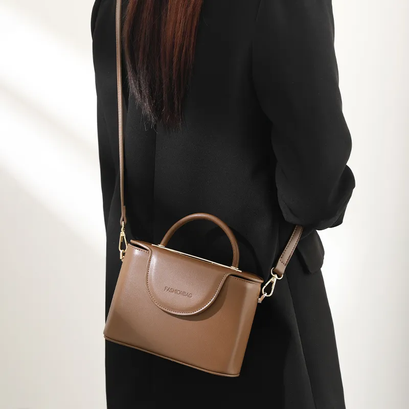 TTaG．baG Microfiber Synthetic Leather Crossbody Handbags Regular Women's Coffee-2
