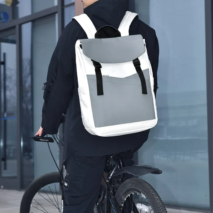 TTaG．baG Polyester Backpack Regular Men's Black/Gray-5