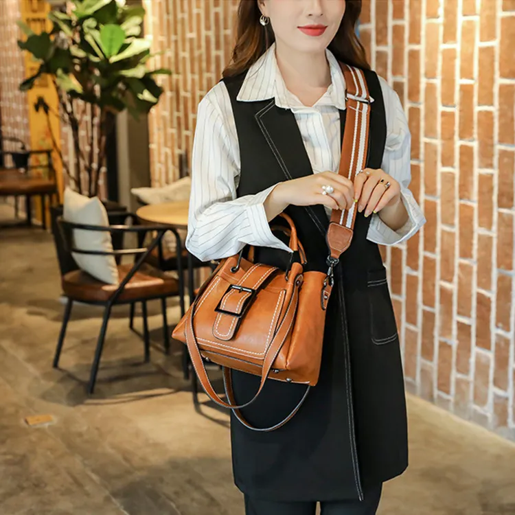 TTaG．baG PU Shoulder Bag Regular Women's Black/Red/Green/Brown/Orange-5