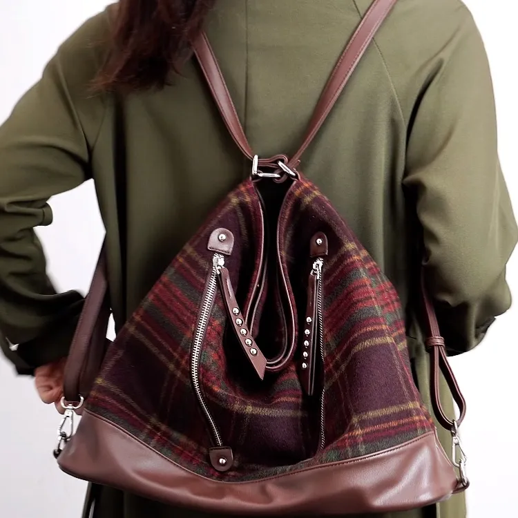 TTaG．baG Microfiber Synthetic Leather Double-Shoulder Handbag Shoulder Bag Women's-2