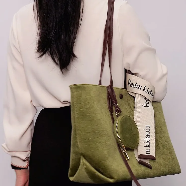 TTaG．baG Microfiber Synthetic Leather Shoulder Bag Regular Women's Green-4