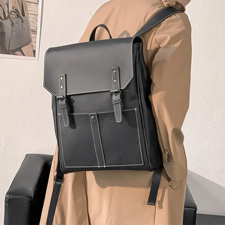 TTaG．baG PU Backpack Men's Black-4