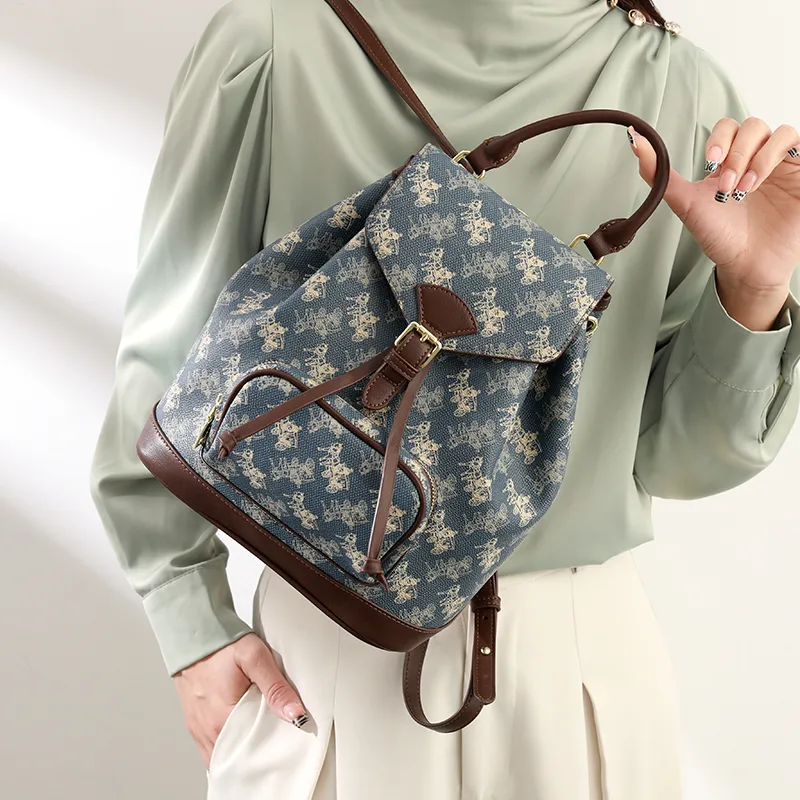 TTaG．baG PVC Backpack Regular Women's Blue-2