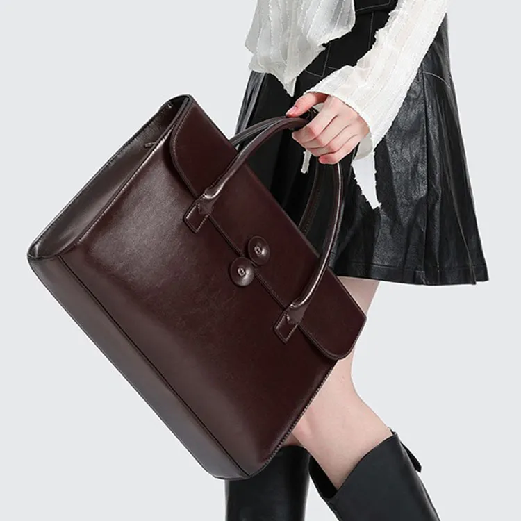 TTaG．baG Waxed Cow Leather Shoulder Bag Crossbody Bag Handbag Women's-6