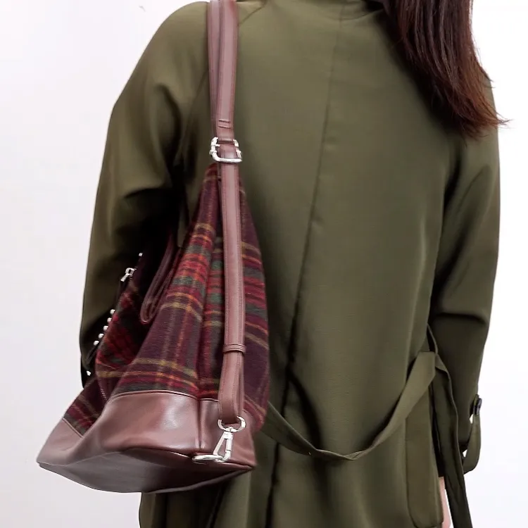TTaG．baG Microfiber Synthetic Leather Double-Shoulder Handbag Shoulder Bag Women's-4