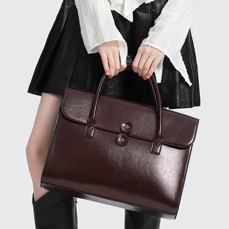 TTaG．baG Waxed Cow Leather Shoulder Bag Crossbody Bag Handbag Women's-7