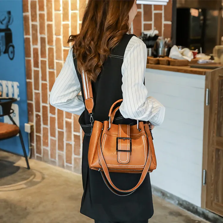 TTaG．baG PU Shoulder Bag Regular Women's Black/Red/Green/Brown/Orange-4