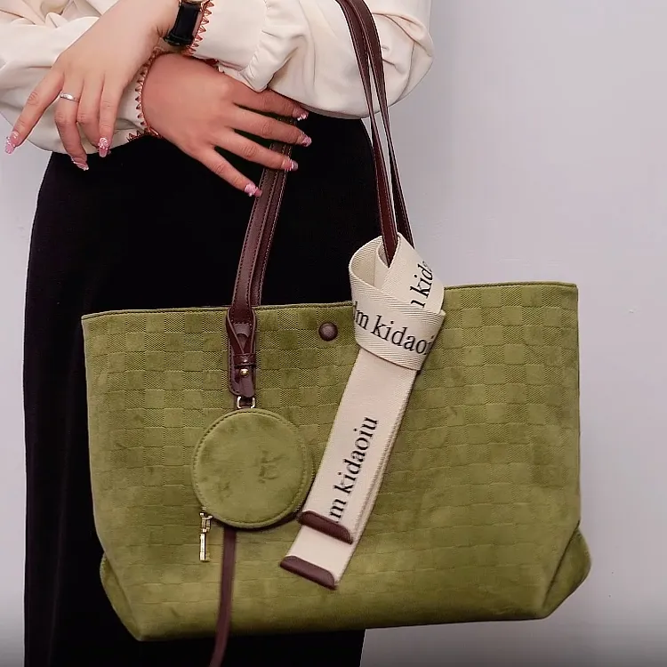 TTaG．baG Microfiber Synthetic Leather Shoulder Bag Regular Women's Green-2