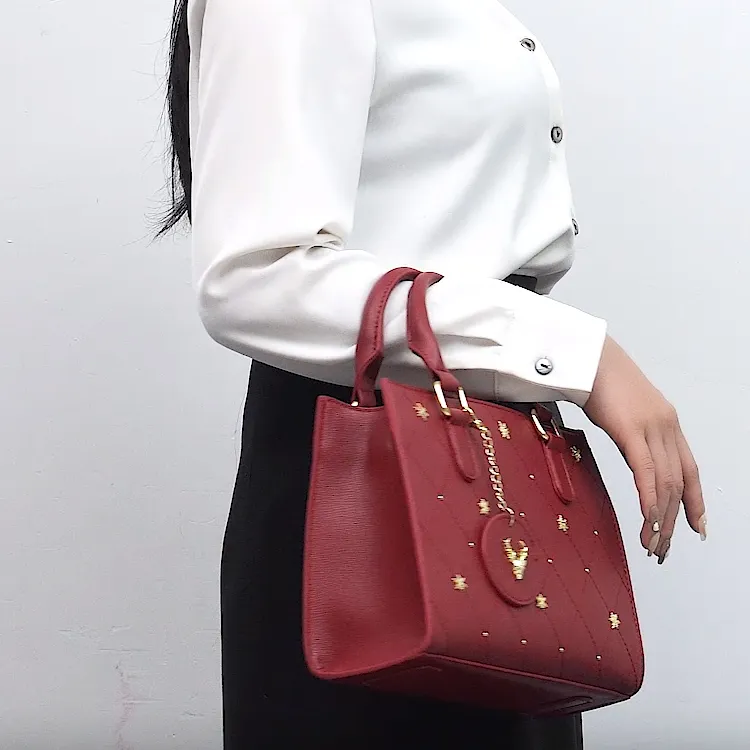 TTaG．baG Microfiber Synthetic Leather Crossbody Bags Handbags Women's Red-3