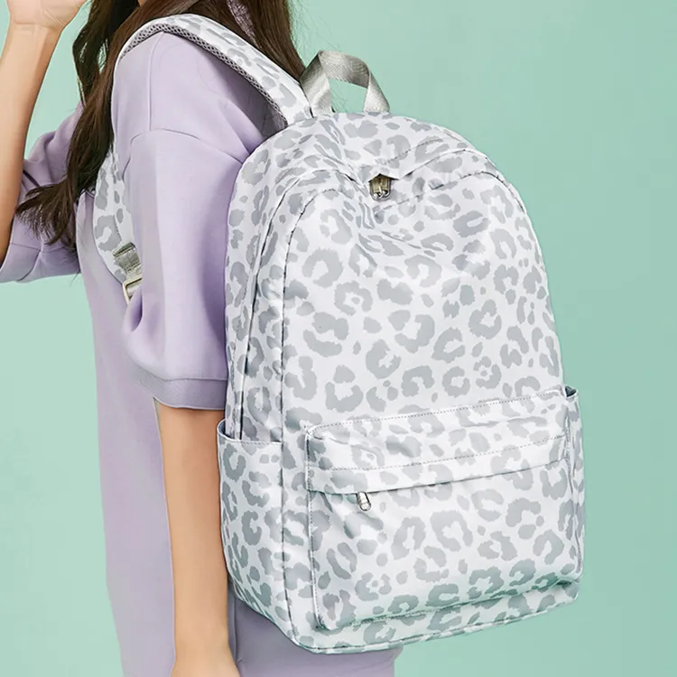 TTaG．baG Polyester Backpack Women's White/Black Gold-3