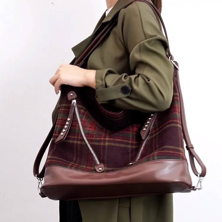 TTaG．baG Microfiber Synthetic Leather Double-Shoulder Handbag Shoulder Bag Women's-1