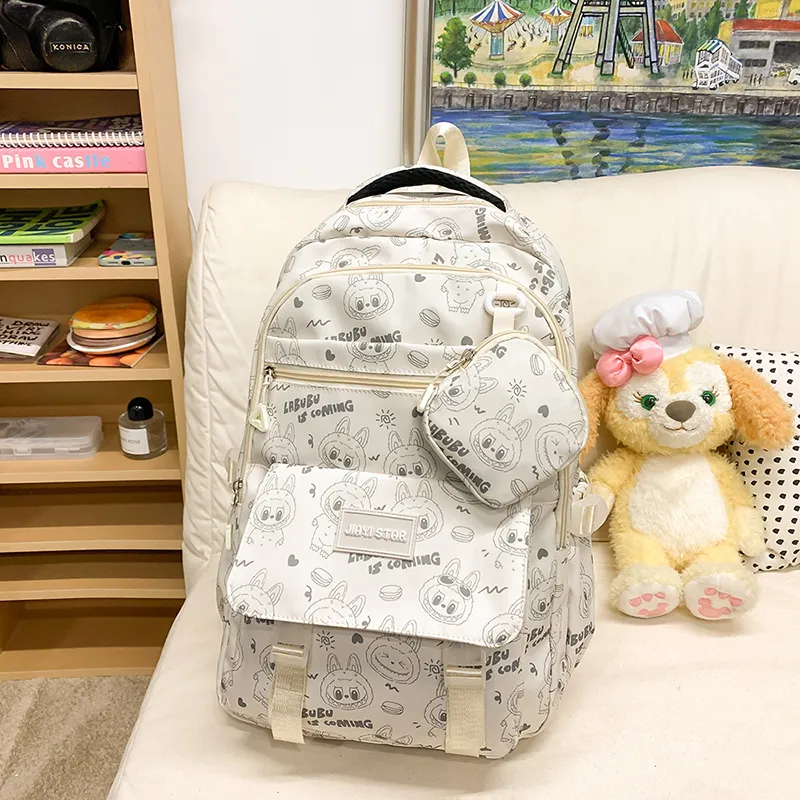 Yalu Nylon Backpack Unisex Multicolor-35