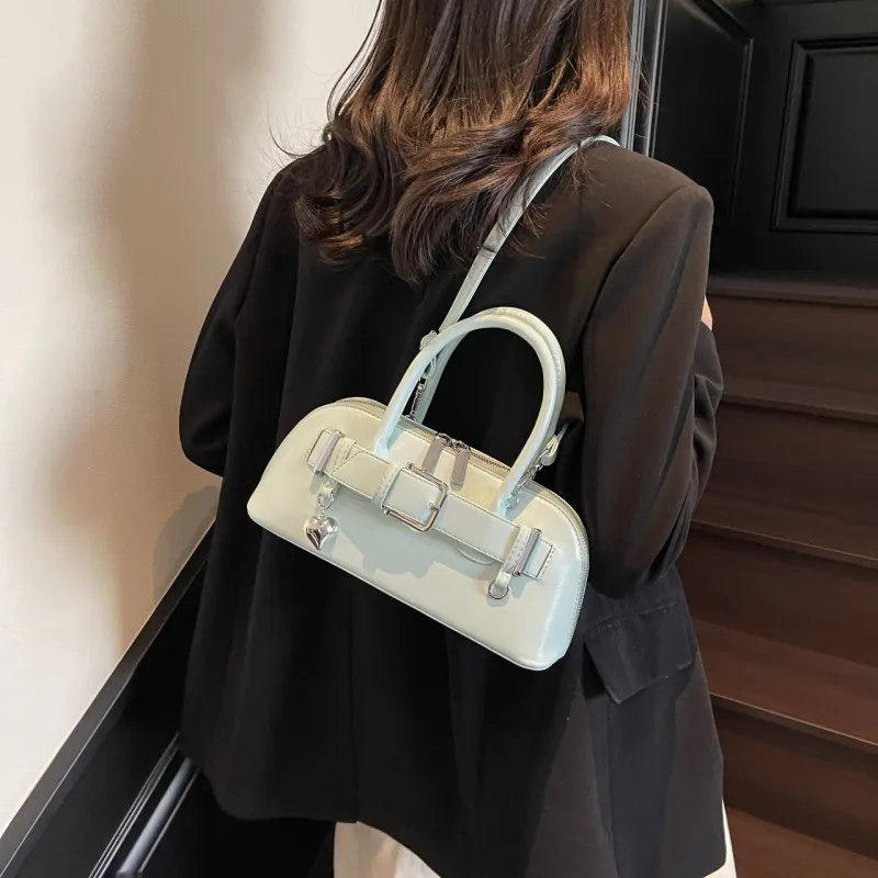 Yalu PU Shoulder Bag, Crossbody Bag, Handbag Women's Black/Ecru/Silver/Pink/Green/Blue-38