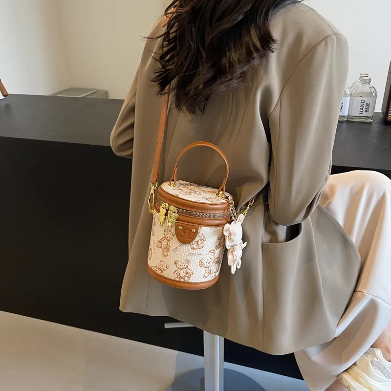 Yalu PU Shoulder Bag, Crossbody Bag, Handbag Women's Black/Ecru/Brown/Pink-13