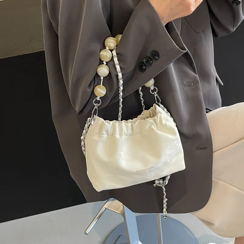 Yalu PU Portable Crossbody Bag, Shoulder Bag Women's Black/Ecru/Silver/Pink-9