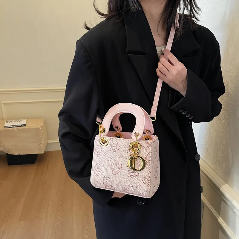 Yalu PU Handbag Regular Women's Black/Pink/Brown/Ecru-12