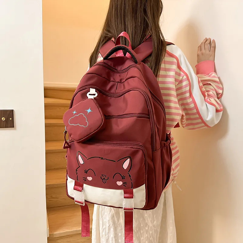 Yalu Nylon Backpack Unisex Multicolor-33