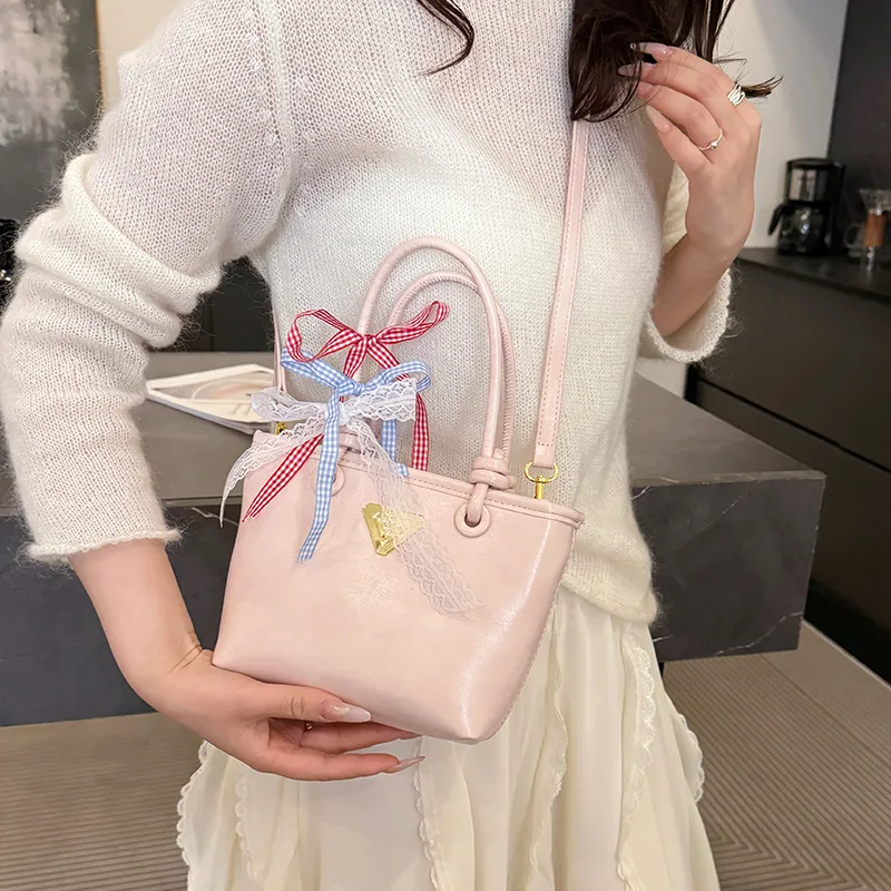 Yalu PU One Shoulder Handbag Women's Black/Blue/Ecru/Pink-25