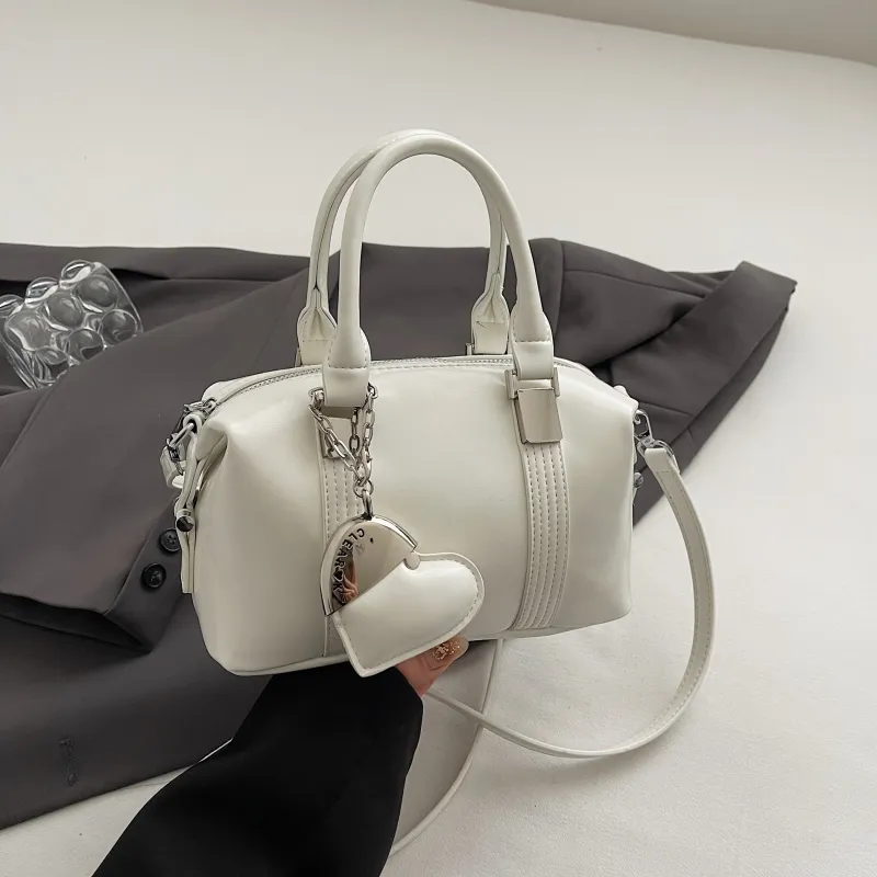 Yalu PU Handbag Women's Black/Light Yellow/Light Pink/White-23
