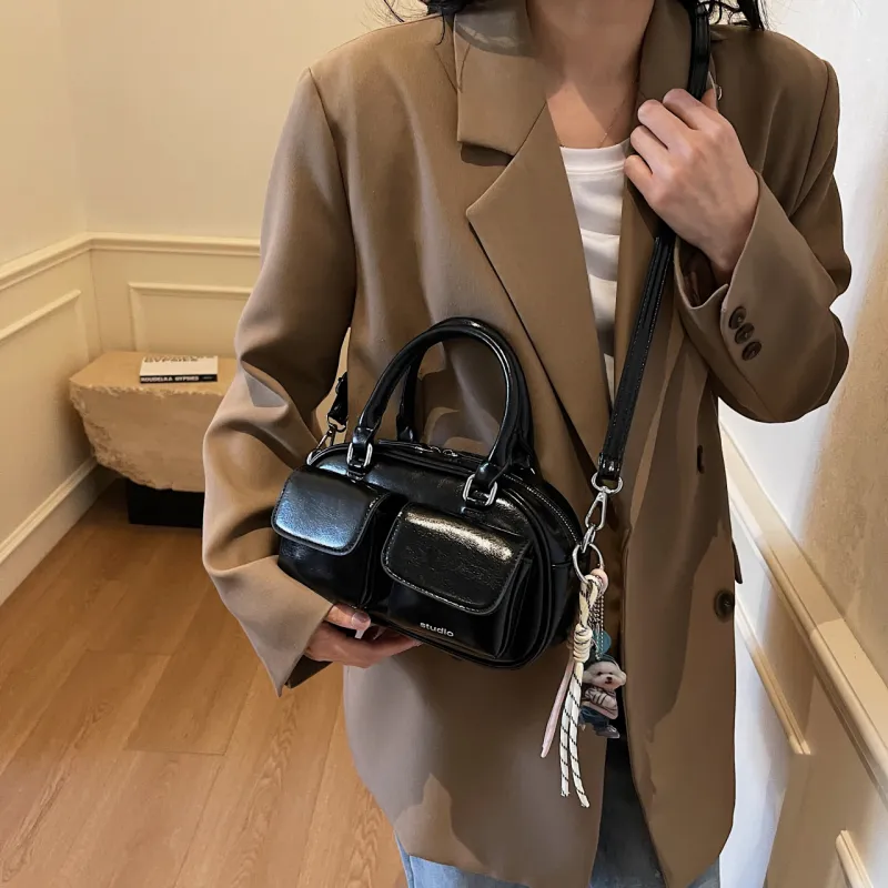 Yalu PU Handbag, Shoulder Bag, Crossbody Bag Regular Women's Pink/Coffee/Beige Gray/Ecru/Black-30