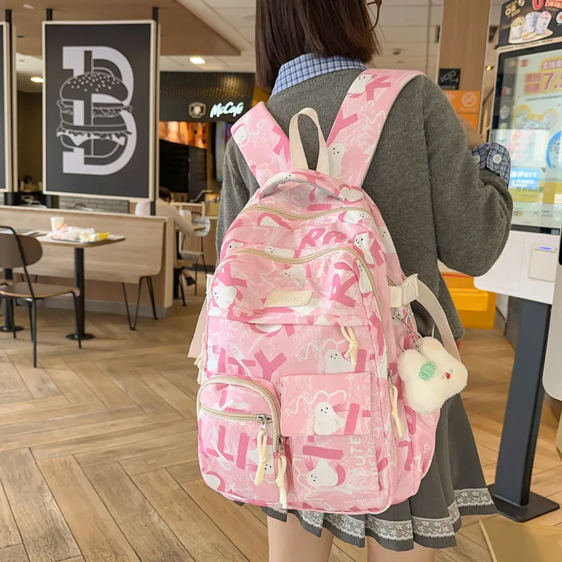 Yalu Nylon Backpack Unisex Multicolor-15