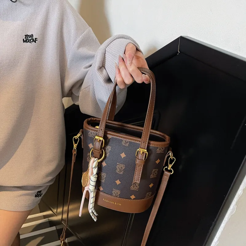 Yalu PU Shoulder Bag, Crossbody Bag, Handbag Women's Black/Ecru/Pink/Brown/Coffee-32
