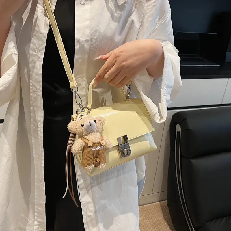 Yalu PU Handbag, Shoulder Bag, Crossbody Bag Regular Women's Black/Light Pink/White/Light Yellow-20
