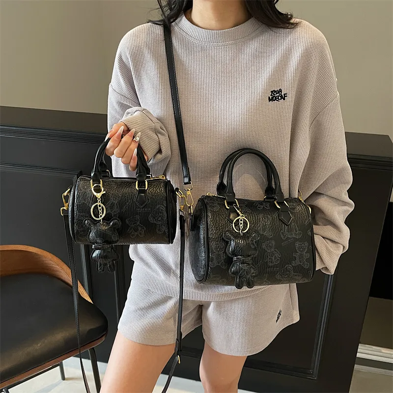 Yalu PU One Shoulder Handbag Women's White/Black/Pink/Brown-11