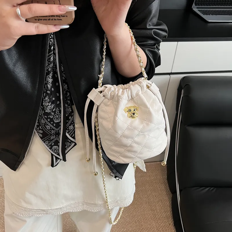 Yalu PU Shoulder Bag, Crossbody Bag, Handbag Women's White/Pink/Black-3