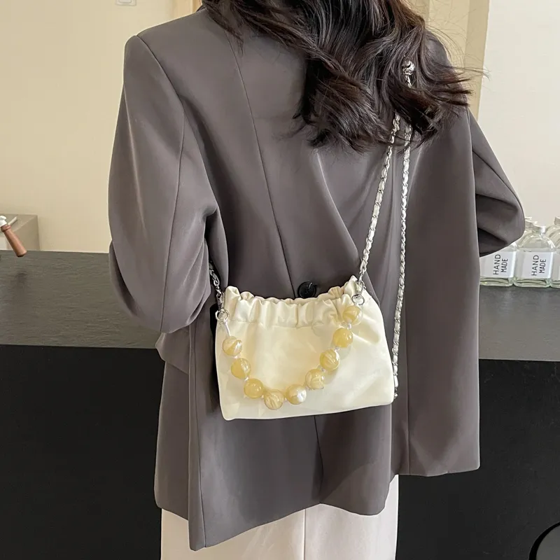 Yalu PU Portable Crossbody Bag, Shoulder Bag Women's Black/Ecru/Silver/Pink-12