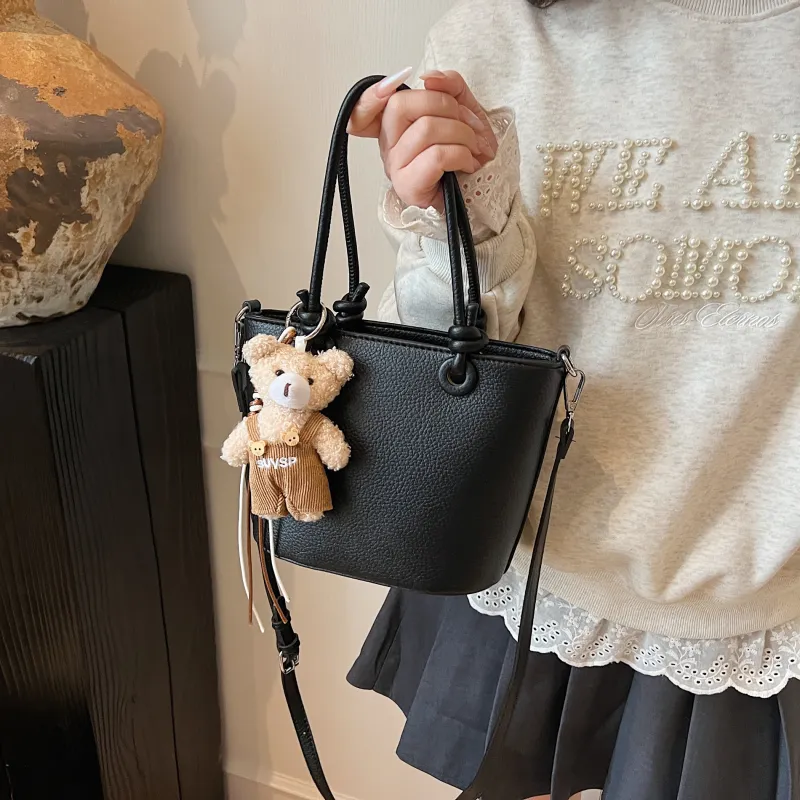 Yalu PU Handbag, Shoulder Bag, Crossbody Bag Regular Women's Black/White/Apricot/Pink-2